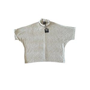 Bobeau Gold Metallic Boxy Sweater Turtleneck Women’s Size Small New Holidays NWT